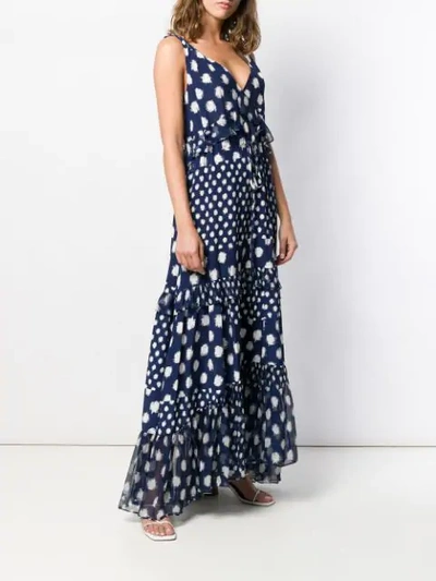 Shop Diane Von Furstenberg Isha Printed Maxi Dress In Batdn Navy White
