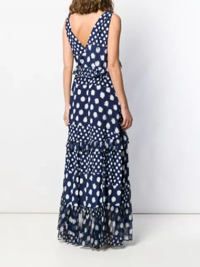 Shop Diane Von Furstenberg Isha Printed Maxi Dress In Batdn Navy White