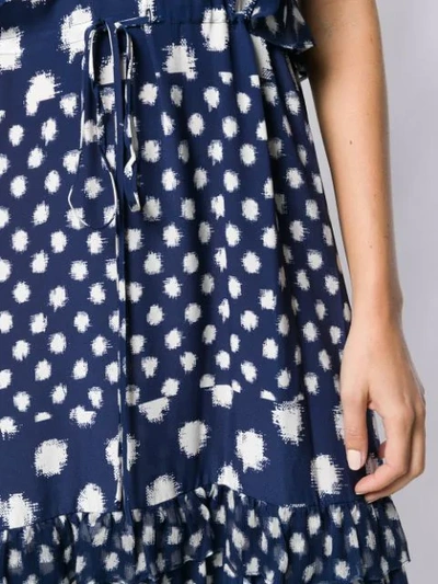 Shop Diane Von Furstenberg Isha Printed Maxi Dress In Batdn Navy White