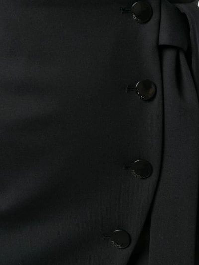 Shop Pinko Button Embellished Wrap Dress - Black