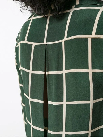 Shop Adriana Degreas Checkered Shirt - Green