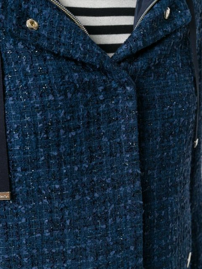 Shop Herno Layered Tweed Jacket - Blue