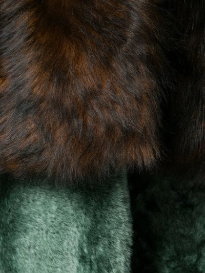 Shop Sofie D'hoore Lust Fur Coat In Green(foxe)