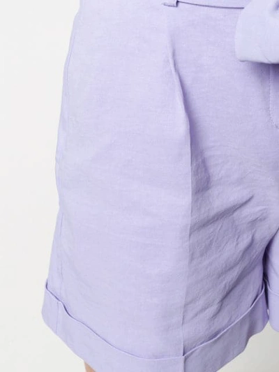 Shop Pinko Bow-tie Shorts - Purple