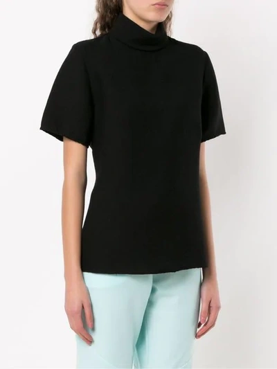 Shop Olympiah High Neck Castello Blouse In Black