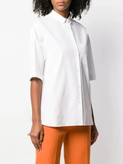 Shop Aspesi Boxy Shortsleeved Shirt In White