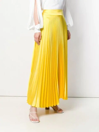 ALEXANDRE VAUTHIER 长款百褶半身裙 - 黄色