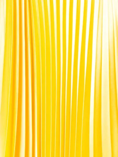 Shop Alexandre Vauthier Long Pleated Skirt - Yellow