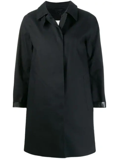 Shop Mackintosh Dunoon Short Coat In Black