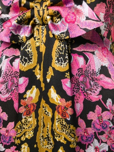 Shop Temperley London Safari Printed Tie Dress - Black