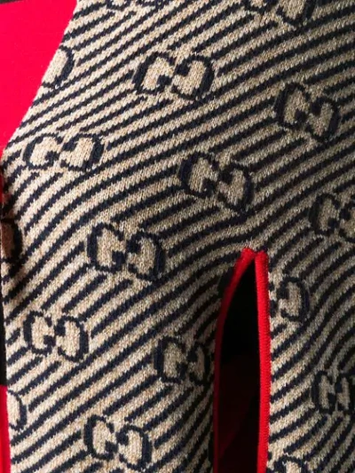 Shop Gucci Gg Logo Cape In Black/red 1074