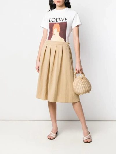 Shop Etro Full Skirt In Neutrals