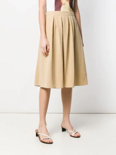 Shop Etro Full Skirt In Neutrals