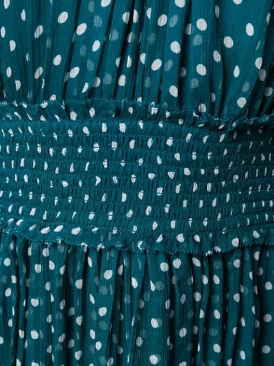 Shop Zimmermann Polka-dot Flared Midi Dress - Blue