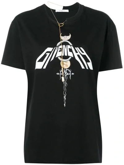 Shop Givenchy Black Graphic T-shirt
