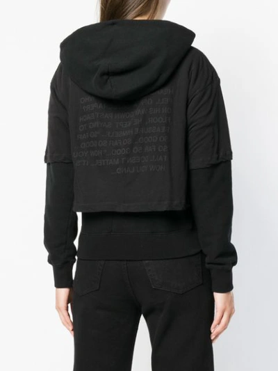 Ben Taverniti Unravel Project T-shirt Layered Hoodie In Black