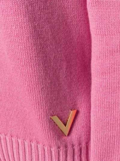 Shop Valentino Cashmere Knitted Sweater In Pink