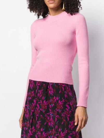 Shop Alexander Mcqueen Bow Back Sweater In 5003 Pink