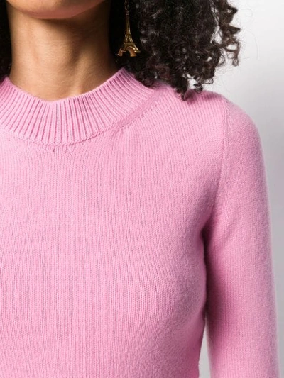 Shop Alexander Mcqueen Bow Back Sweater In 5003 Pink