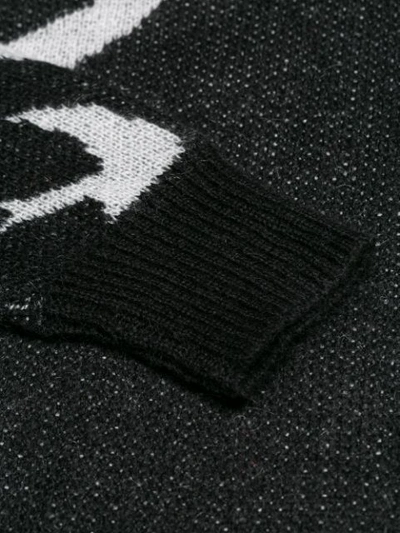 Shop Mcq By Alexander Mcqueen Mcq Alexander Mcqueen Swallow Intarsia Knit Sweater - Black