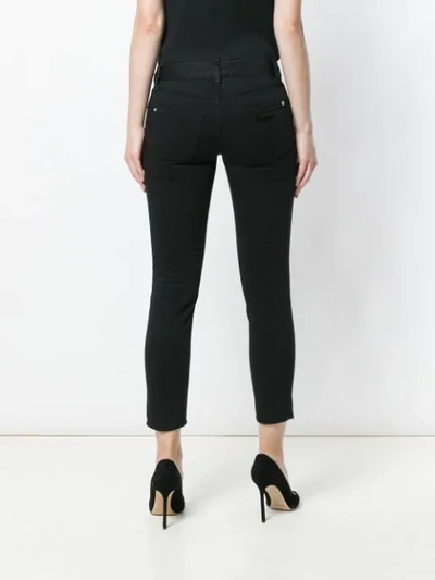 Shop Dsquared2 Tief Sitzende Cropped-skinny-jeans In Black