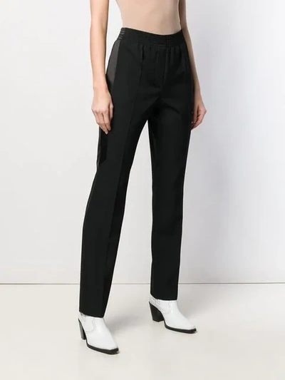 Shop Givenchy Tuxedo Stripe Trousers In Black