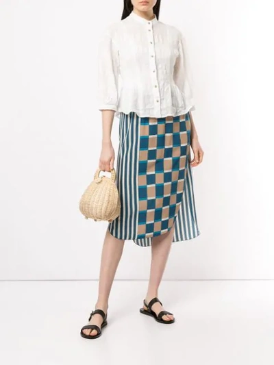 Shop Seya Printed Midi Skirt In Multicolour