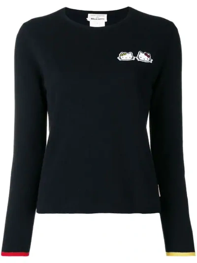 Shop Chinti & Parker Cashmere Hello Kitty Patch Sweater - Blue