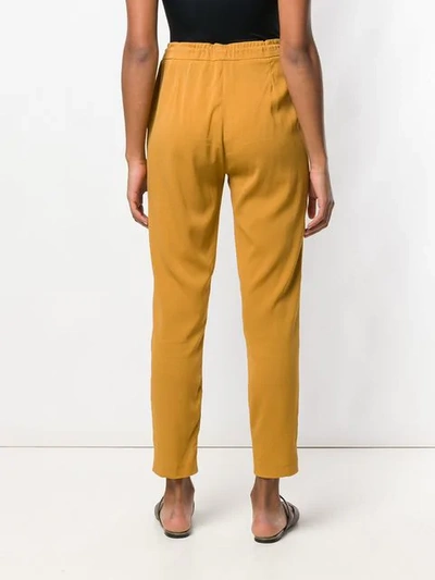 Shop Fabiana Filippi Drawstring Trousers In Yellow