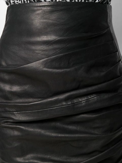 P.a.r.o.s.h Parosh Drape Detail Skirt In Black
