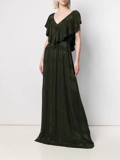 Shop Ailanto Long Ruffled Dress - Green