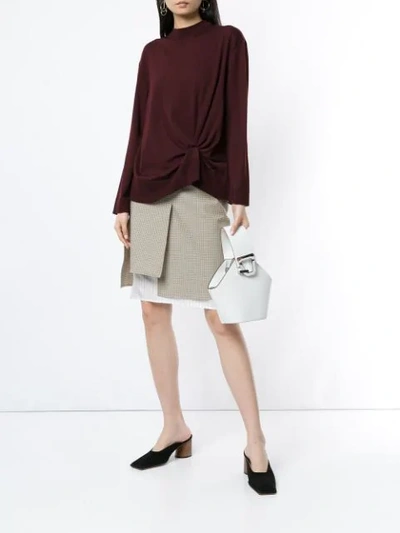 Shop Nina Ricci Knot Detail Jumper In Brown