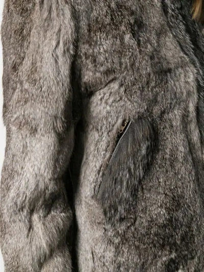 Pre-owned A.n.g.e.l.o. Vintage Cult Fur Jacket In Grey