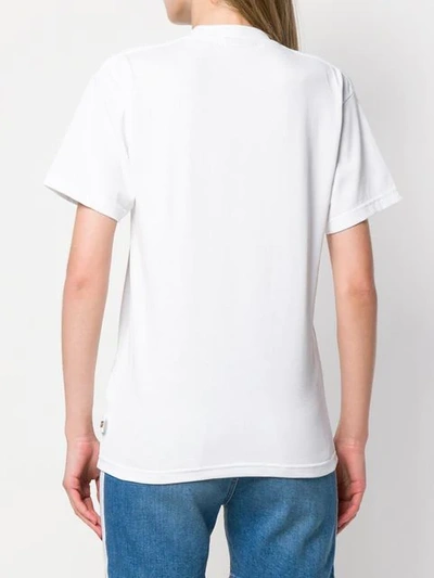 Shop Gcds Logo Embroidered T-shirt - White