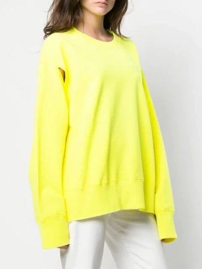 Shop Mm6 Maison Margiela Constructed Sweater In Yellow