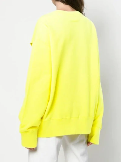 Shop Mm6 Maison Margiela Constructed Sweater In Yellow