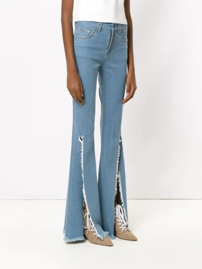 Shop Andrea Bogosian Panelled Jeans In Blue