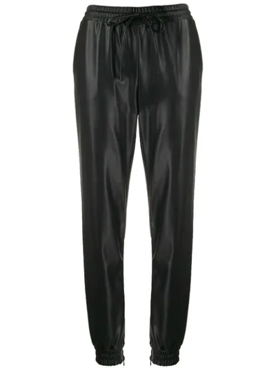 Shop Michael Michael Kors Leather Jogger Pant - Black