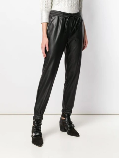 Shop Michael Michael Kors Leather Jogger Pant - Black
