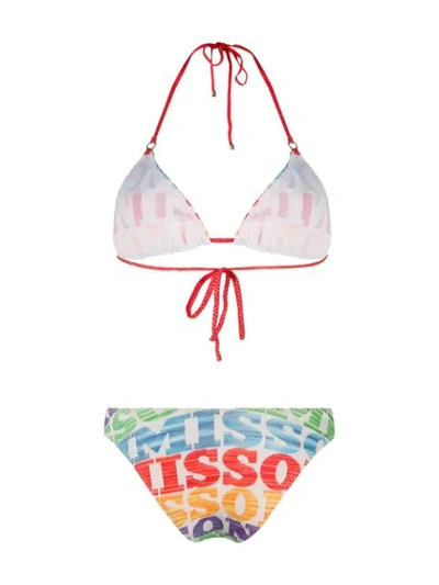 Shop Missoni Mare All-over Logo Bikini - White