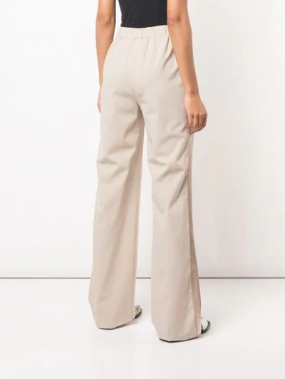 Shop Rosetta Getty Tuxedo Track Pants In Sand