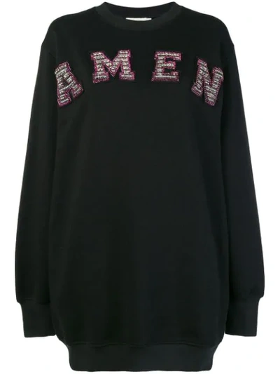 Shop Amen Logo Sweatdress In Black