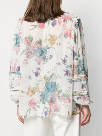 Shop Zimmermann Floral Blouse - White