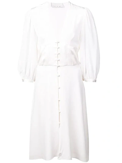 Shop Fleur Du Mal Corset V Neck Dress In White