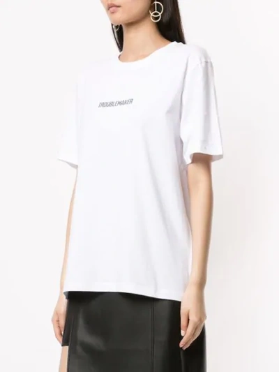 Shop Boyarovskaya Oversized Slogan T-shirt In White