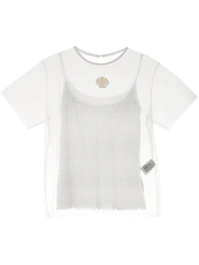 Tu Es Mon Tresor Layered Vest Top In White