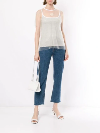 Tu Es Mon Tresor Layered Vest Top In White