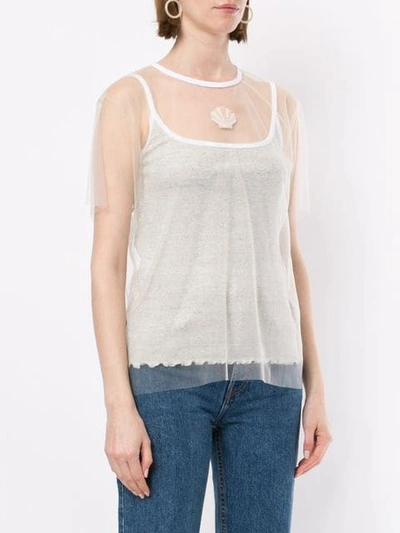 Tu Es Mon Tresor Layered Vest Top In White