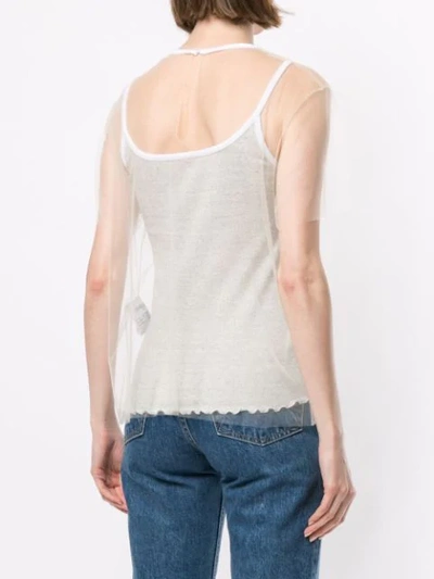 Tu Es Mon Tresor Layered Vest Top In White