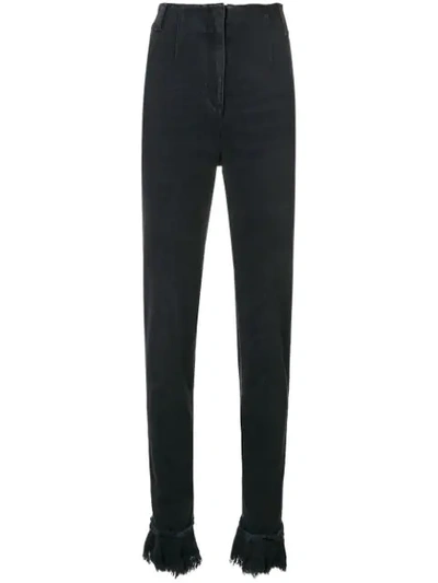 Shop Philosophy Di Lorenzo Serafini Frayed Bootcut Jeans In Black